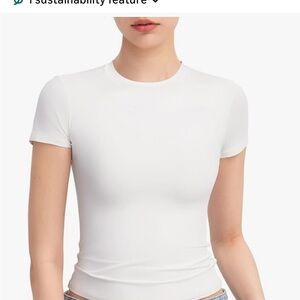 White Seamless T Shirt - XS